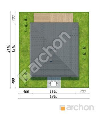 Проєкт будинку ARCHON+ Будинок в хакетіях 3 Ситуація