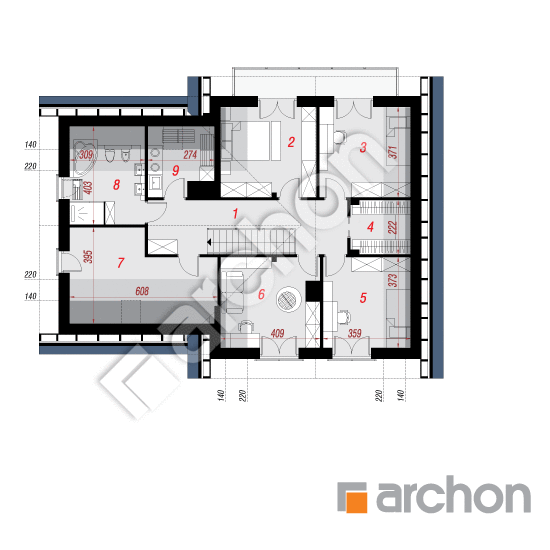 Проект будинку ARCHON+ Будинок в орлішках (Г2) План мансандри