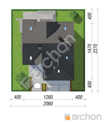 Проєкт будинку ARCHON+ Будинок в каченьцах (Г2) Ситуація