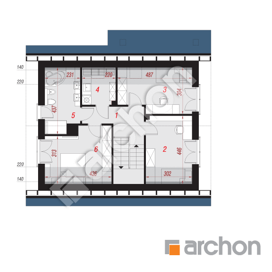 Проект будинку ARCHON+ Будинок в малинівці (Е) План мансандри