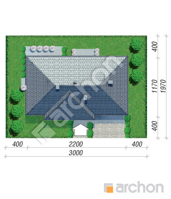 Проект дома ARCHON+ Дом в обриете (Г2) Ситуація