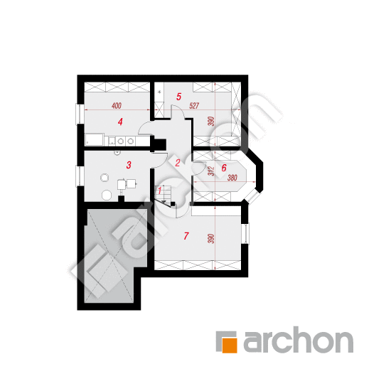 Проект будинку ARCHON+ Будинок в зефірантесі (П) План підвалу