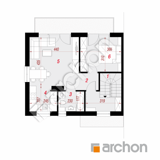 Проект будинку ARCHON+ Будинок в халезіях 3 (Р2Б) План мансандри