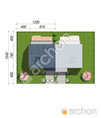 Проект дома ARCHON+ Дом в халезиях 3 (Р2Б) Ситуація