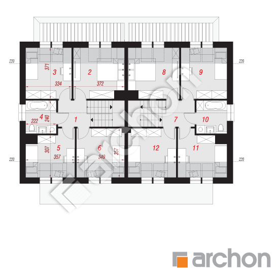 Проект будинку ARCHON+ Будинок в нарцисах 2 (Р2) План мансандри