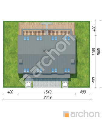Проект дома ARCHON+ Дом в нарциссах 2 (Р2) Ситуація