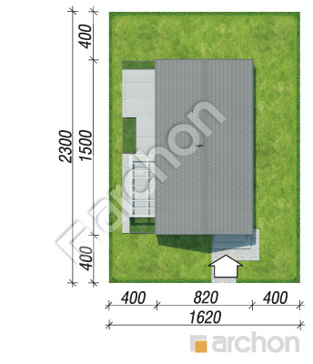 Проект дома ARCHON+ Дом в оливниках 2 (Э) ВИЭ Ситуація