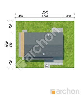 Проект дома ARCHON+ Дом в шишковиках 8 (E) ВИЭ Ситуація
