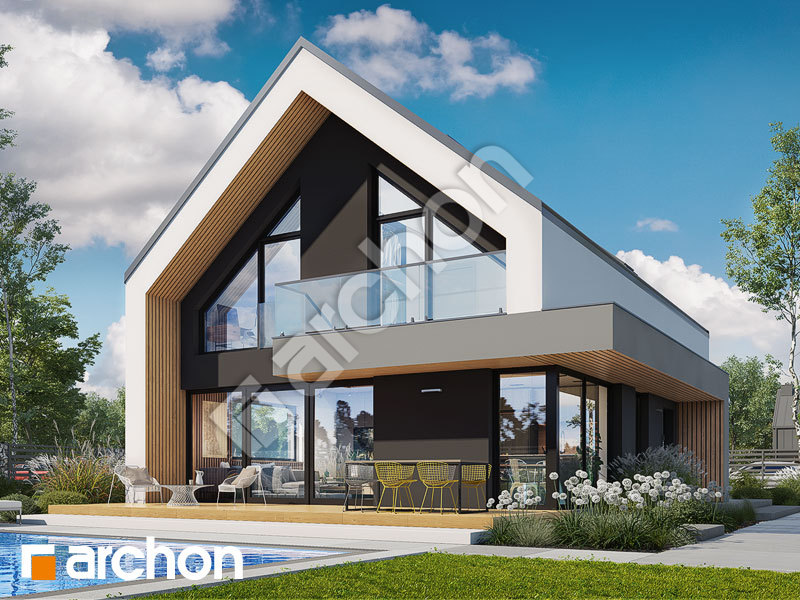 Проект будинку ARCHON+ Будинок в шишковиках 8 (E) ВДЕ Вид 1