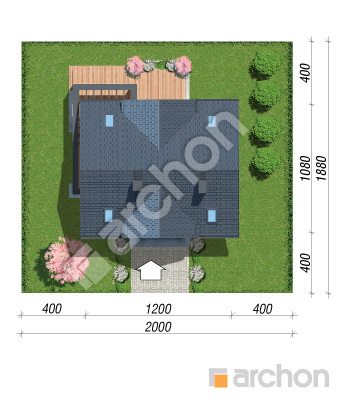 Проект дома ARCHON+ Дом в теллимах  Ситуація