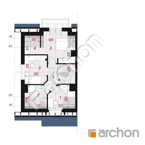 Проект дома ARCHON+ Дом в цикламенах 2 (А) План мансандри