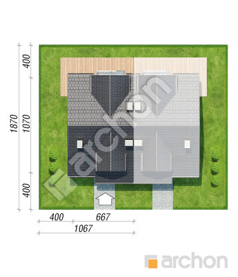 Проєкт будинку ARCHON+ Будинок в цикламенах 2 (А) Ситуація