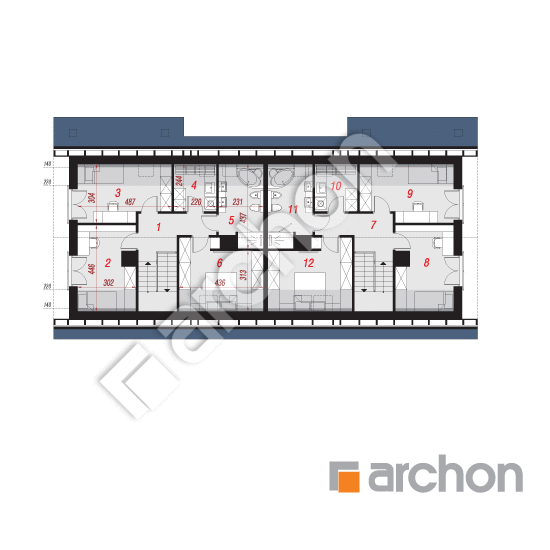 Проект будинку ARCHON+ Будинок в малинівці (Р2) План мансандри