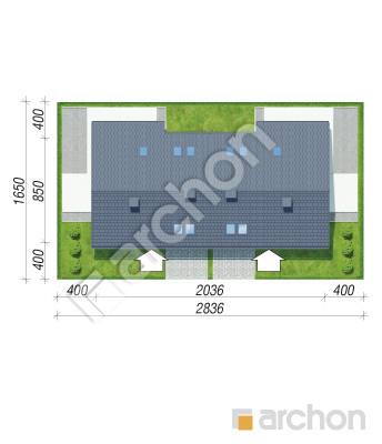 Проект дома ARCHON+ Дом в малиновках (Р2) Ситуація