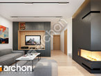 Проект дома ARCHON+ Дом в лиголях дневная зона (визуализация 1 вид 4)