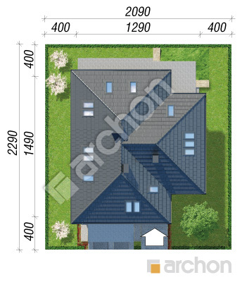 Проект дома ARCHON+ Дом в тавулах (Г2) Ситуація