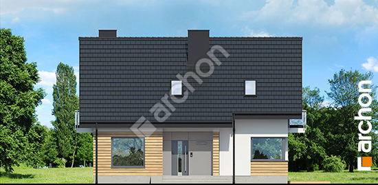 Передній фасад Будинок в яблонках 4 вер.2