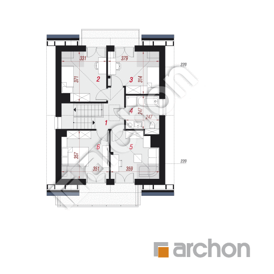 Проект будинку ARCHON+ Будинок у клематисах 21 План мансандри