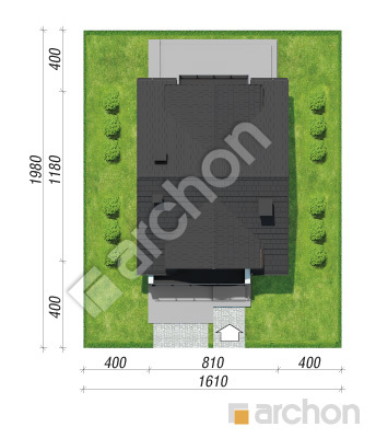 Проєкт будинку ARCHON+ Будинок у клематисах 21 Ситуація
