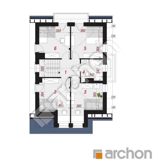 Проект дома ARCHON+ Дом в одуванчиках (Н) вер.3 План мансандри