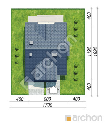 Проєкт будинку ARCHON+ Будинок в кульбабах (Н) вер.3 Ситуація