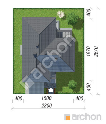 Проект дома ARCHON+ Дом в видличках 4 (Г2) Ситуація