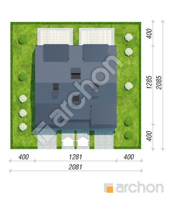 Проект дома ARCHON+ Дом под гинко 7 (ГР2Н) Ситуація