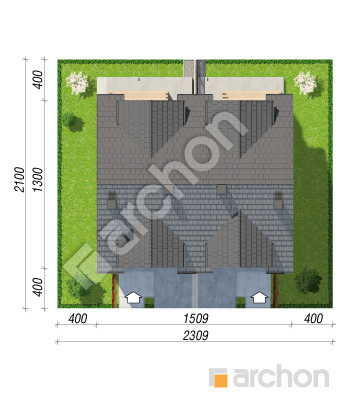 Проект дома ARCHON+ Дом в катанахнах (ГР2) Ситуація