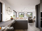 Проект дома ARCHON+ Дом в малиновках 21 (Е) ВИЭ визуализация кухни 1 вид 2