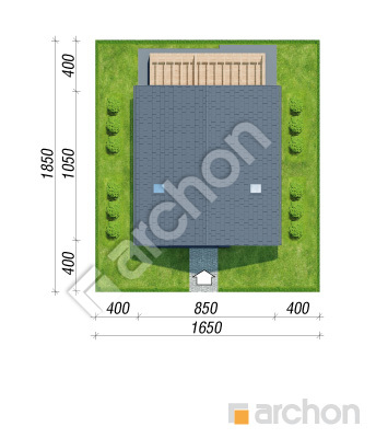 Проєкт будинку ARCHON+ Будинок в малинівці 21 (Е) ВДЕ Ситуація