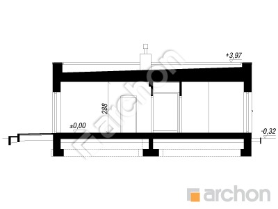 Проект дома ARCHON+ Дом в хурмах 2 Розріз будинку