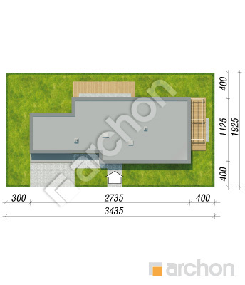 Проект дома ARCHON+ Дом в хурмах 2 Ситуація