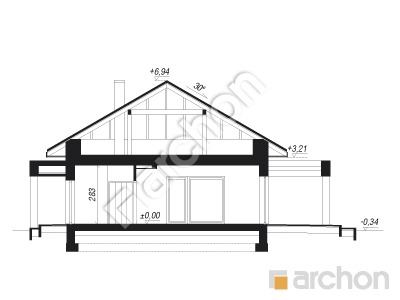 Проєкт будинку ARCHON+ Будинок в мекінтошах 11 Розріз будинку