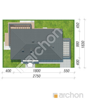 Проект дома ARCHON+ Дом в мекинтошах 11 Ситуація
