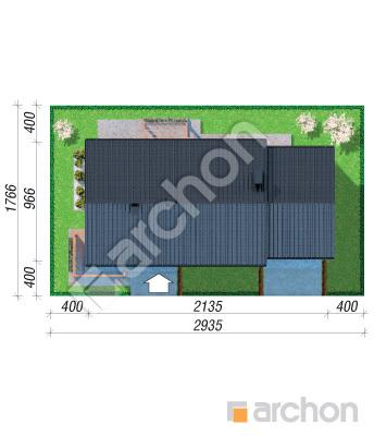 Проект дома ARCHON+ Дом в мекинтошах 4 (Г2) Ситуація