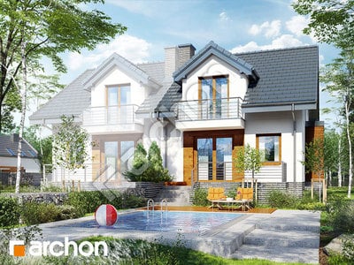 Проект дома ARCHON+ Дом в цикламенах 4 (ПБА) вер. 2 Вид 2
