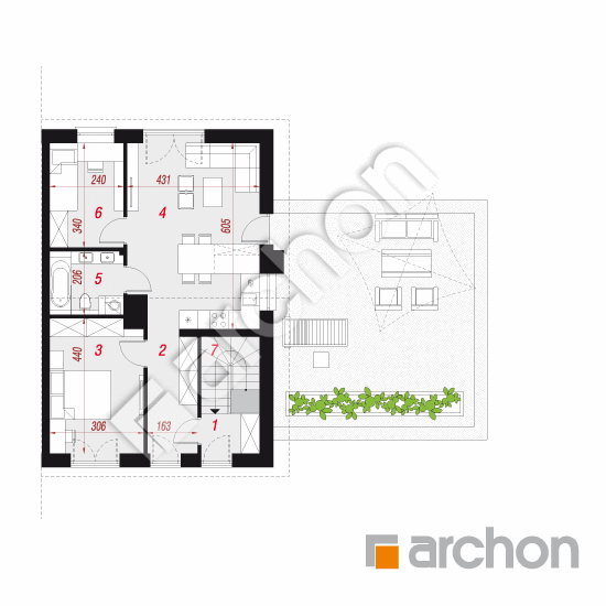 Проект дома ARCHON+ Дом в фиалках 4 (Р2Б) вер.2 План мансандри