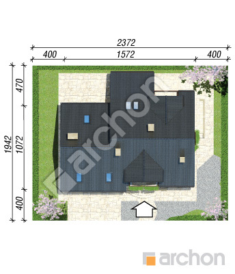 Проєкт будинку ARCHON+ Будинок в тамариску 4 (Г2) вер.2 Ситуація
