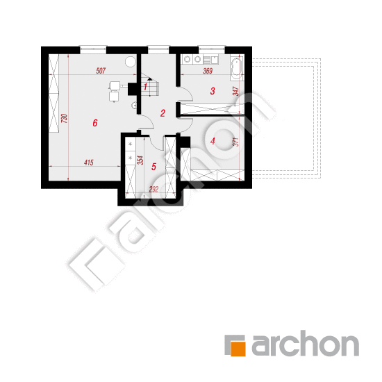 Проект дома ARCHON+ Дом в горошке 5 План підвалу