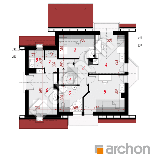 Проект будинку ARCHON+ Будинок в тамариску 4 вер.2 План мансандри