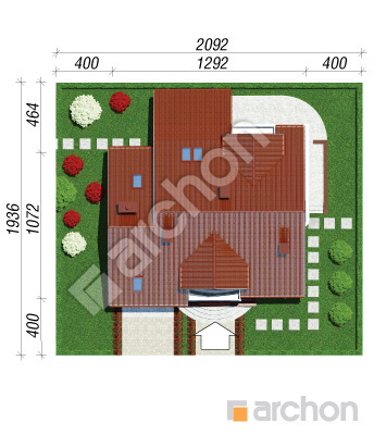 Проєкт будинку ARCHON+ Будинок в тамариску 4 вер.2 Ситуація