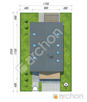Проект дома ARCHON+ Дом в арониях 2 (Г2) Ситуація