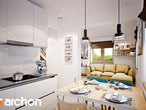 Проект дома ARCHON+ Дом в бруснике вер.2 визуализация кухни 1 вид 3