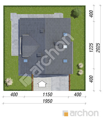 Проект дома ARCHON+ Дом в тимьяне 8 Ситуація