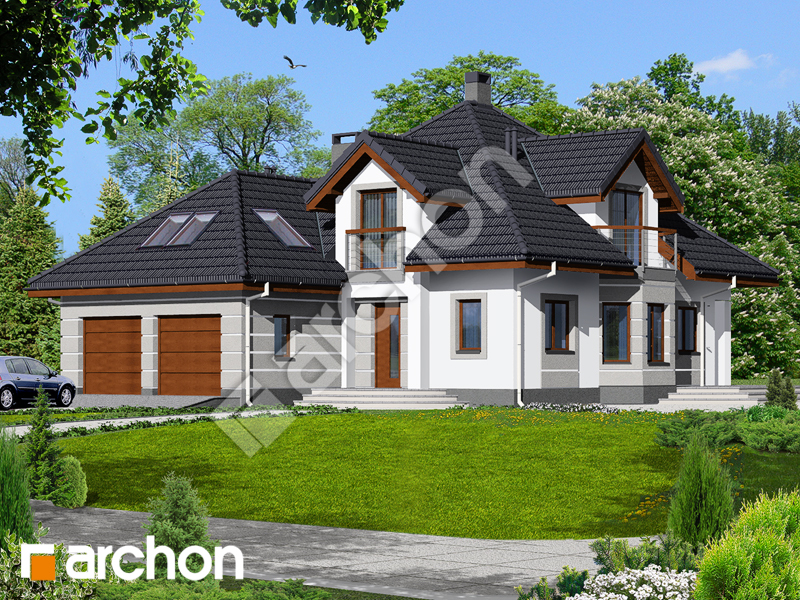 Проект будинку ARCHON+ Будинок в кокосах вер. 2 стилізація 3