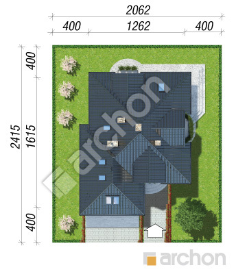 Проєкт будинку ARCHON+ Будинок в кокосах вер. 2 Ситуація