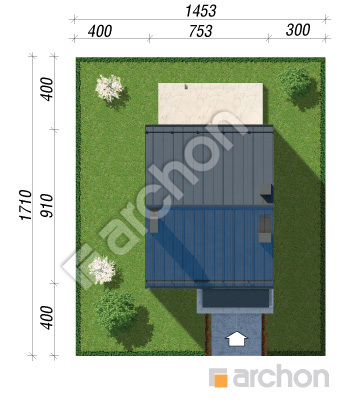Проект дома ARCHON+ Дом в аркадиях 4 Ситуація