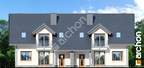 Дворовий фасад Будинок в цикламенах 3 (Р2) вер. 2