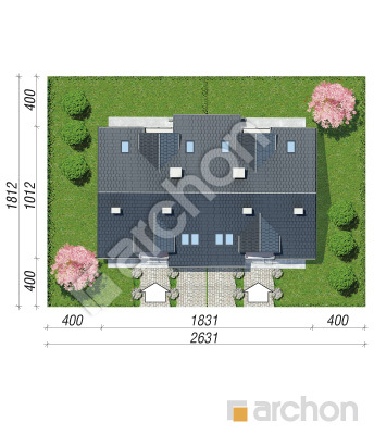 Проєкт будинку ARCHON+ Будинок в цикламенах 3 (Р2) вер. 2 Ситуація