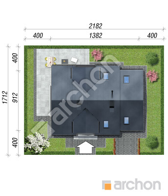 Проект дома ARCHON+ Дом в рододендронах 6 (Н) вер.2 Ситуація